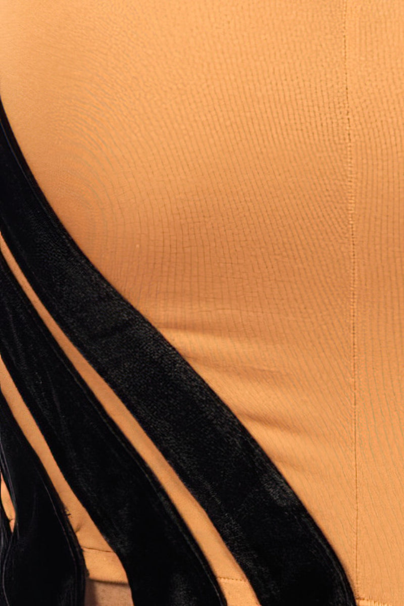 Floating bottom illusion dress - silk velvet